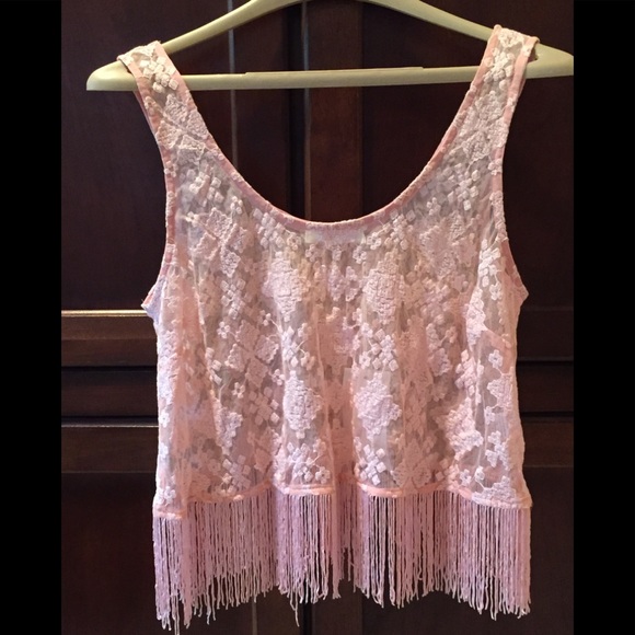 Lace mesh crop top - Picture 1 of 5